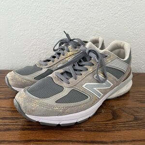 New Balance Women's 990 V 5 Made In USA Moonbeam Silver Size 10.5 NWOB